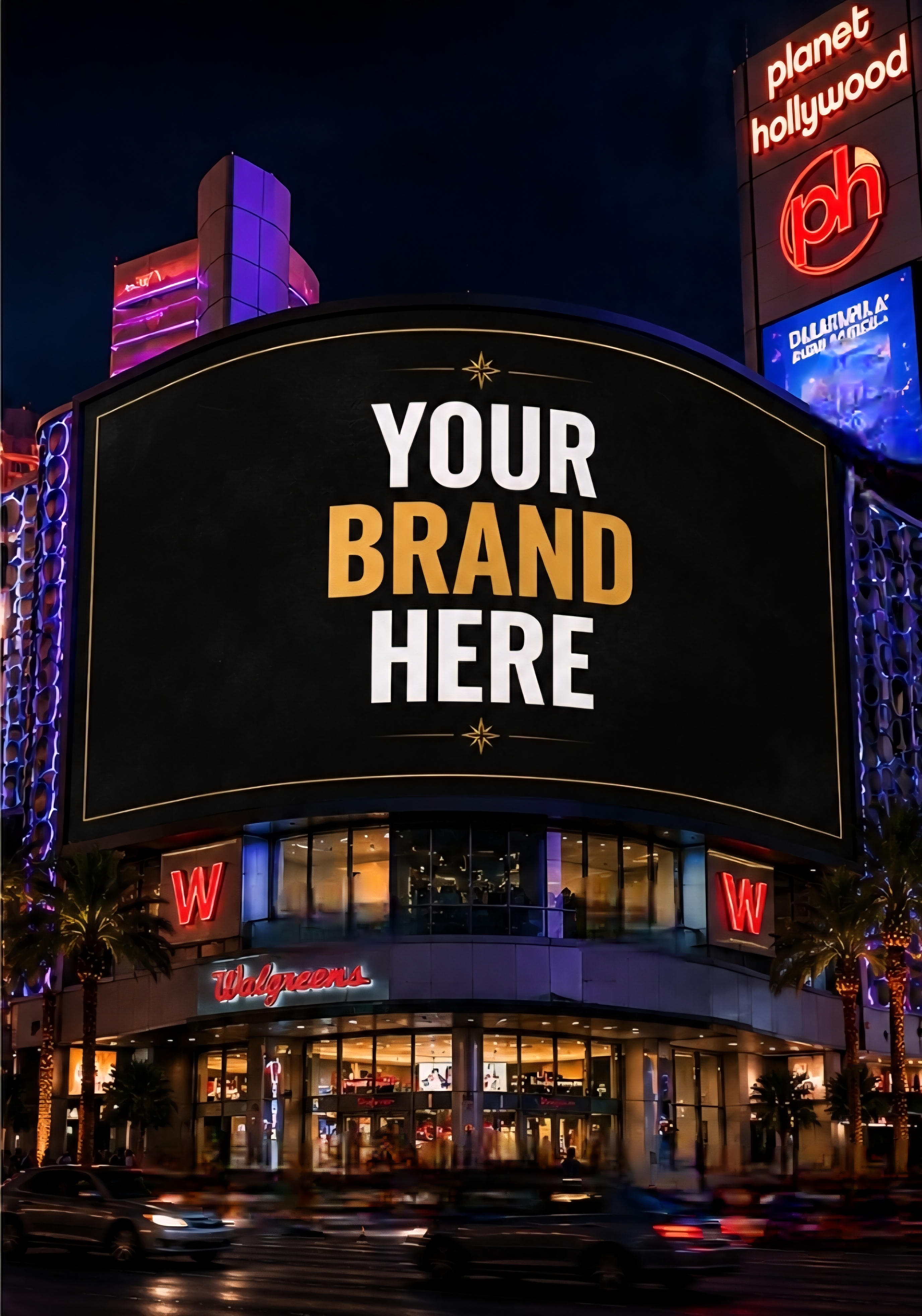 Las Vegas outdoor screen for brand advertising